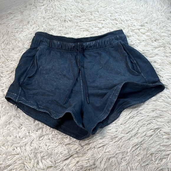Lululemon Inner Glow Short 3" *Terry Acid Rubber Dye True Navy - Picture 1 of 5